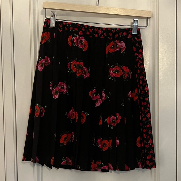 The Kooples Silk Pleated Floral Skirt - Picture 2 of 10